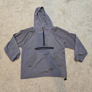 ★💗Vintage y2k Marika Pullover Hooded Anorak Windbreaker Jacket Gray